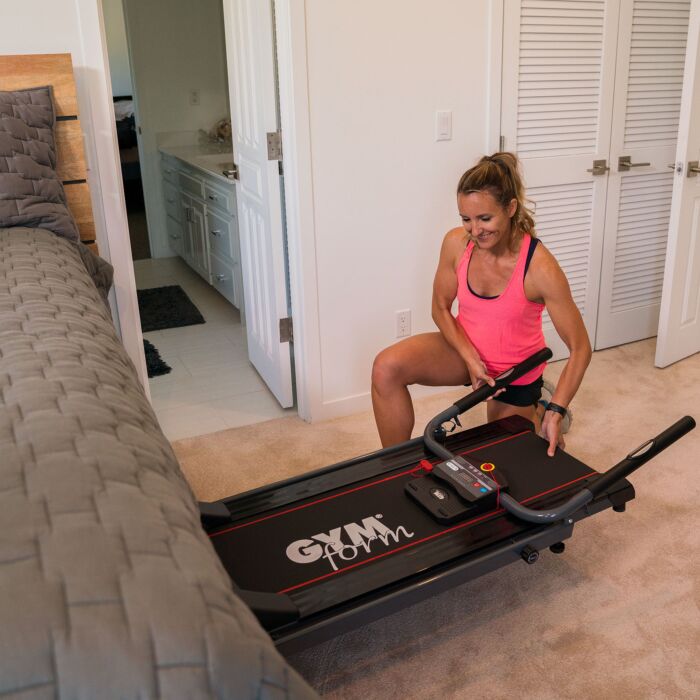 Tapis de course Gymform « Slim Fold », pliable, avec support pour tablette