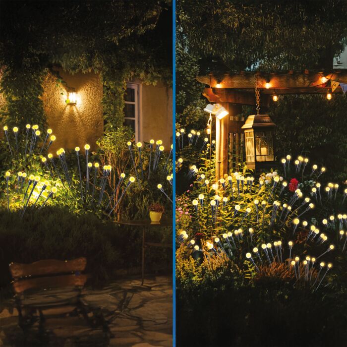 Lampes solaires Starlyf « Glow Lights », 8 LED, avec capteur crépusculaire