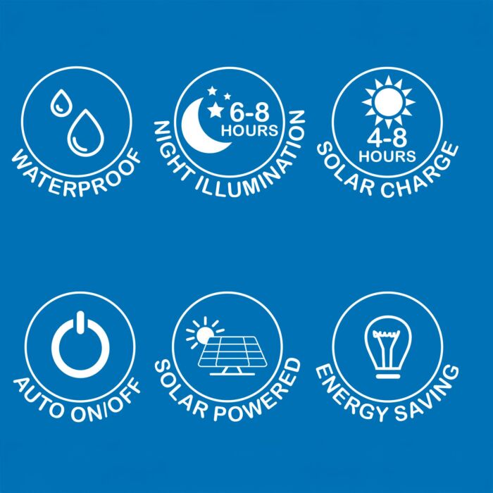 Lampes solaires Starlyf « Glow Lights », 8 LED, avec capteur crépusculaire