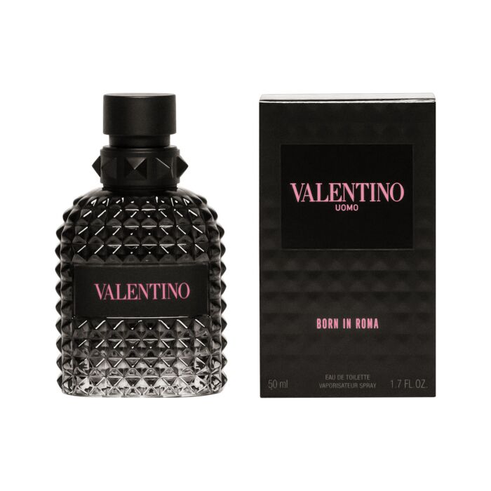 Valentino Eau de Toilette « Born in Roma Uomo », parfum frais et boisé pour homme, 50 ml