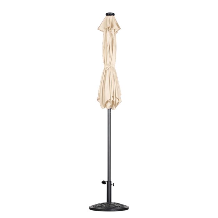 Parasol avec éclairage LED, UV50+, Ø 270 cm