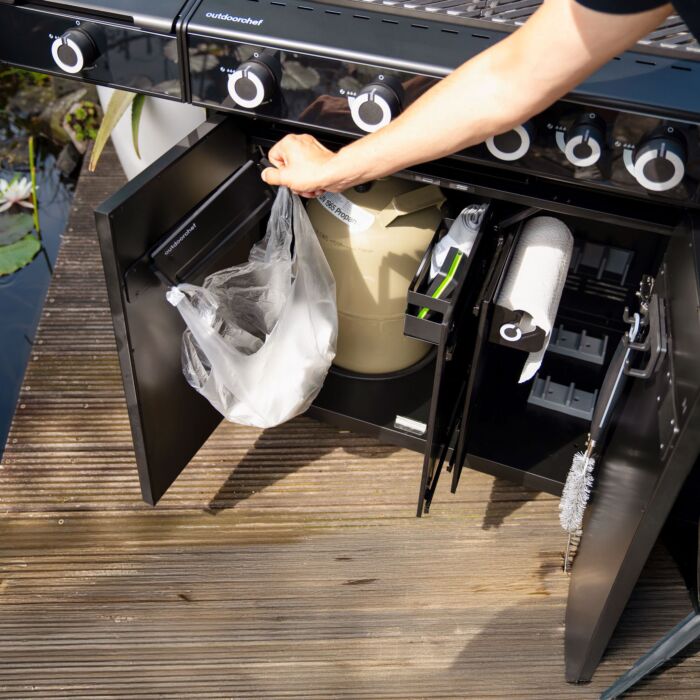 Outdoorchef Küchenrollenhalter «Magnetisch», einhändig bedienbar, Stahl