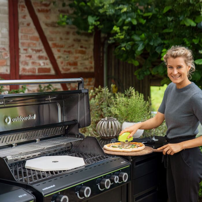 Pierre à pizza Outdoorchef « Heat C-335 », cordiérite, avec indicateur de température