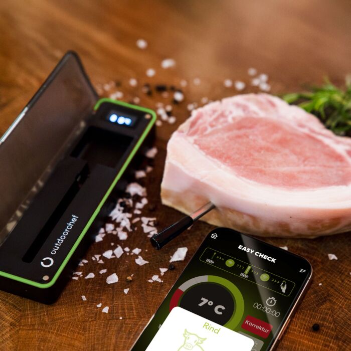 Outdoorchef Grillthermometer «Easy Check», kabellos mit App, 2 Messfühler