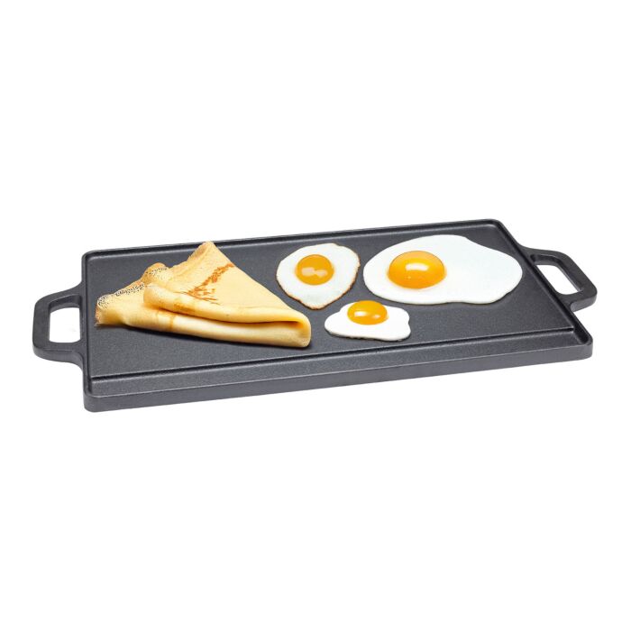 Plaque de cuisson en fonte Nouvel « Flamino », rectangulaire, utilisable des deux côtés