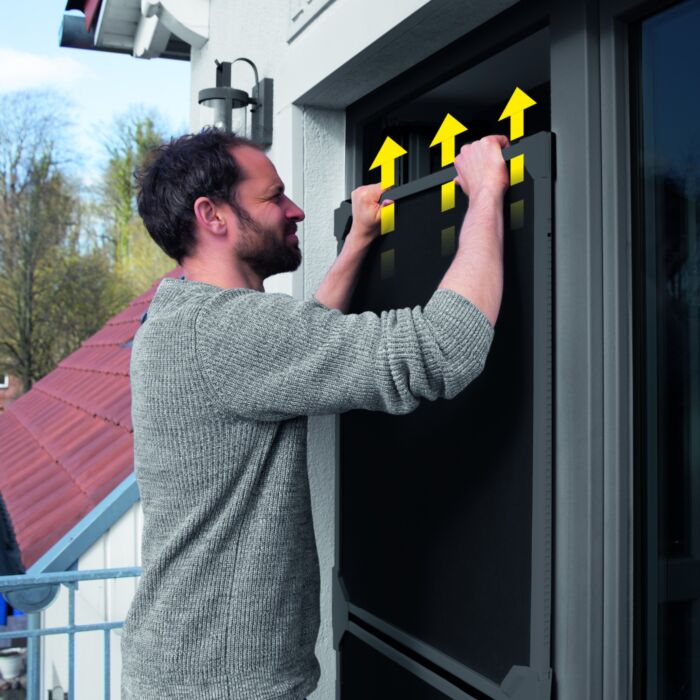 Teleskop-Insektenschutz-Schwingtür, magnetisch