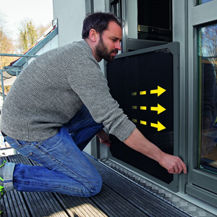 Teleskop-Insektenschutz-Schwingtür, magnetisch