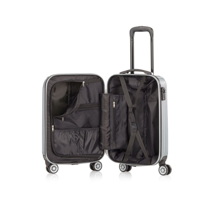 Valise cabine PackEasy « Genève », 8 roulettes, serrure TSA, 43 l