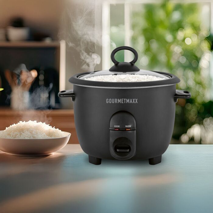 Gourmetmaxx Reiskocher, mit Dampfeinsatz und Warmhaltefunktion