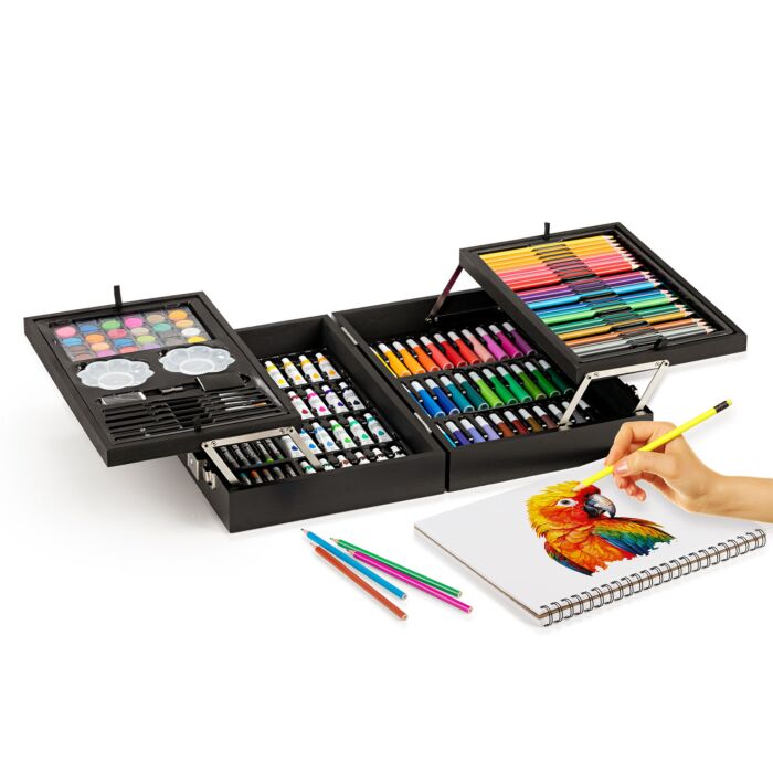 Easymaxx Malkoffer 145-teilig, mit Acrylfarben, Filz- und Buntstiften main product photo