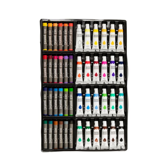 Easymaxx Malkoffer 145-teilig, mit Acrylfarben, Filz- und Buntstiften