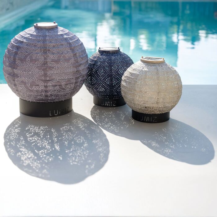 Lumiz Solar-Lampion «Round», wetterfest, 18x20 cm