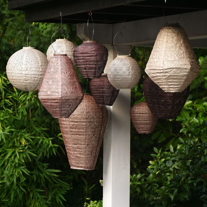Lumiz Solar-Lampion «Round», wetterfest, 18x20 cm