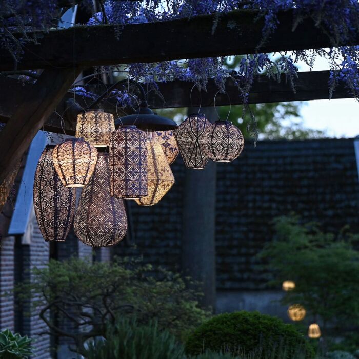 Lumiz Solar-Lampion «Round», wetterfest, 18x20 cm