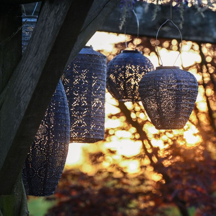 Lumiz Solar-Lampion «Cylinder», wetterfest, 33x18 cm