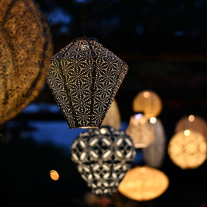 Lumiz Solar-Lampion «Diamond», wetterfest, 28x28 cm