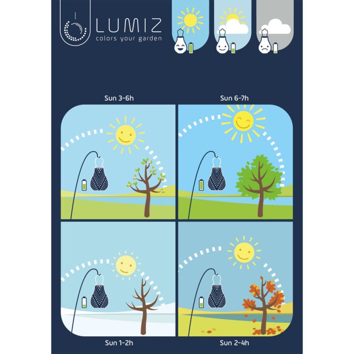 Lumiz Solar-Lampion «Diamond», wetterfest, 28x28 cm