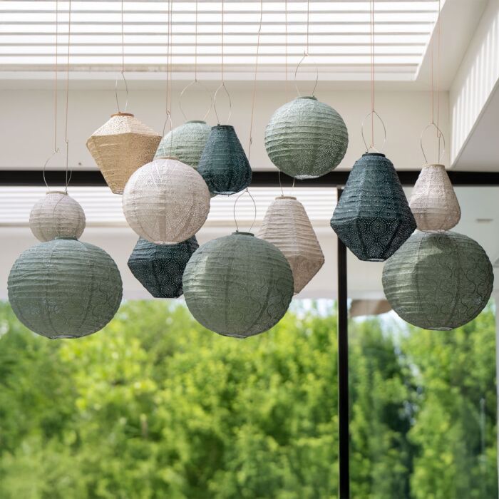 Lumiz Solar-Lampion «Round», wetterfest, 28,9x30 cm