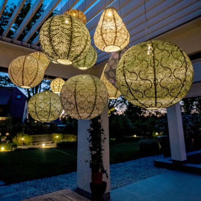 Lumiz Solar-Lampion «Round», wetterfest, 28,9x30 cm