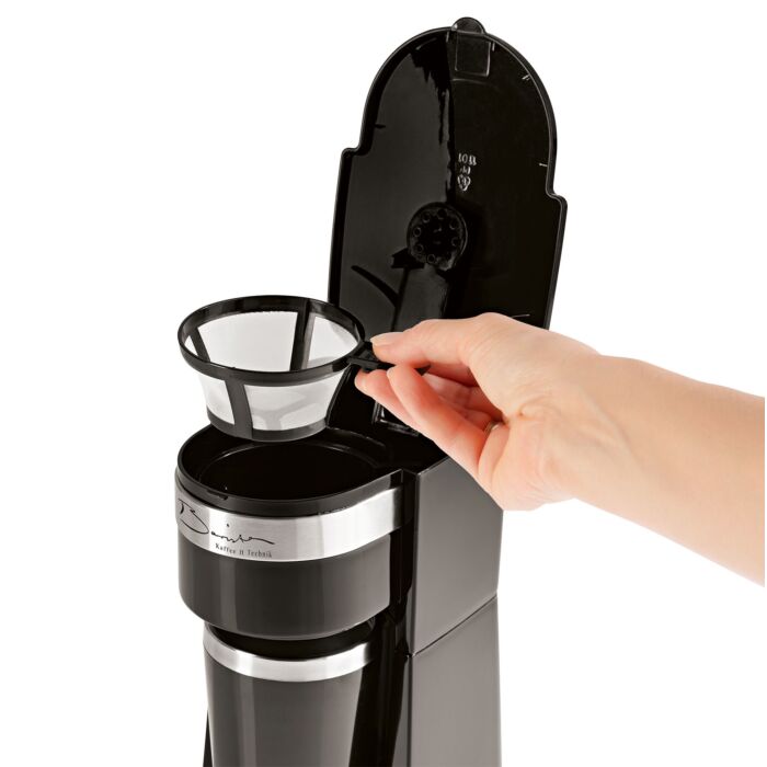 Barista Kaffeemaschine Single, mit Permanentfilter und To-go-Becher