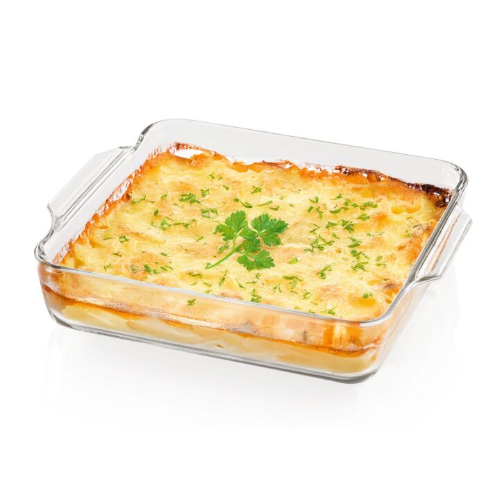 Gourmetmaxx plat à four en verre borosilicate, résistant à la chaleur