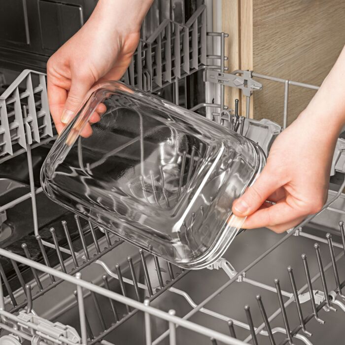 Gourmetmaxx plat à four en verre, résistant à la chaleur jusqu'à 460 °C