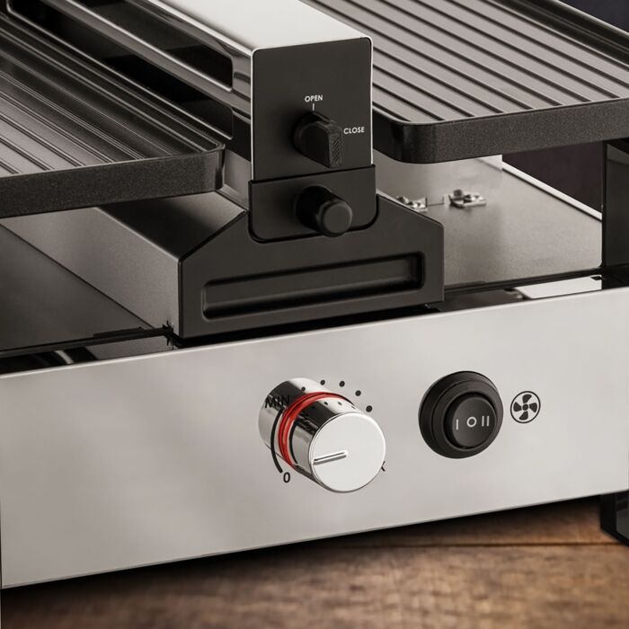 Appareil à raclette Trisa Pure Melt, avec évacuation des fumées et filtre à charbon actif