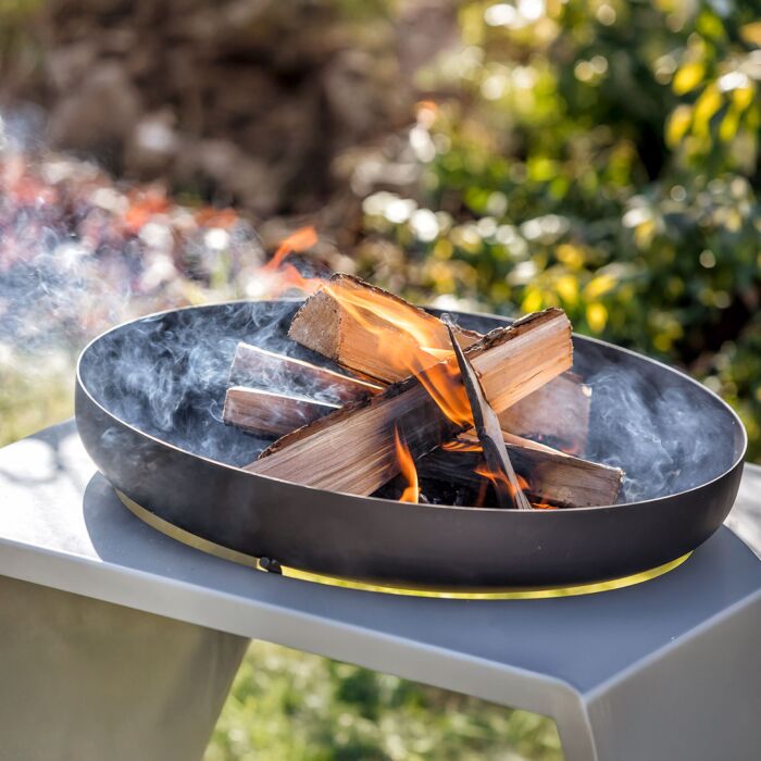 Feu du Jardin Feuerschale «Moderne», mit Grillarm und höhenverstellbarem Grillrost