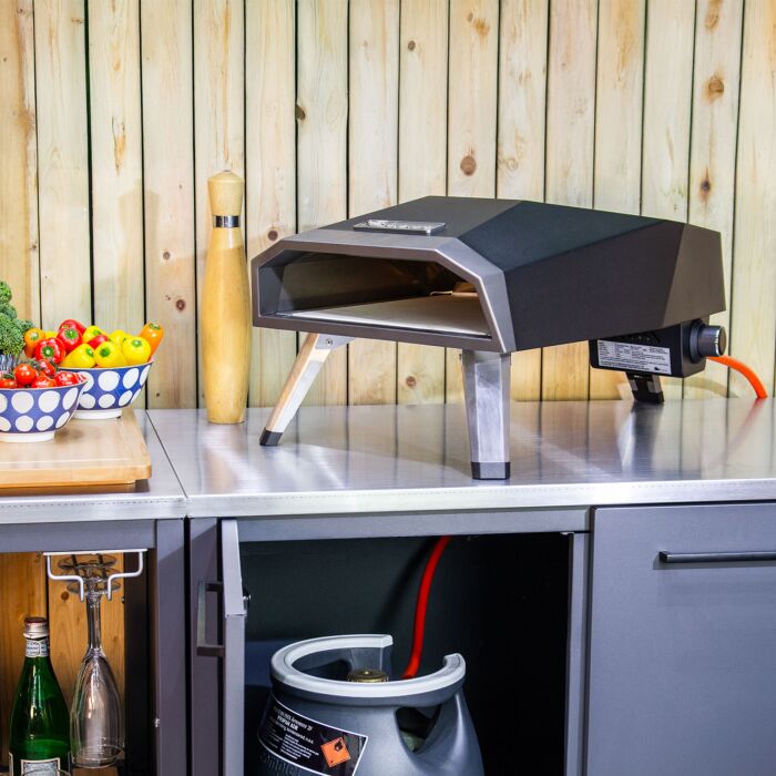 Cuisine d'extérieur Sahara «Module Standard», utilisable individuellement, avec Soft Close et plaque en acier inoxydable