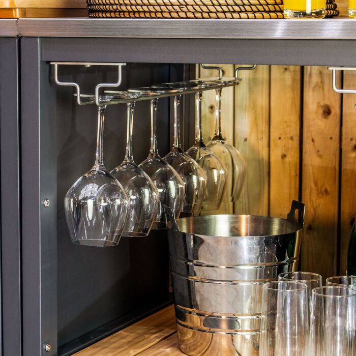 Sahara Outdoorküche-Modul «Eckmodul», mit offenen Regalen und UV-Schutz