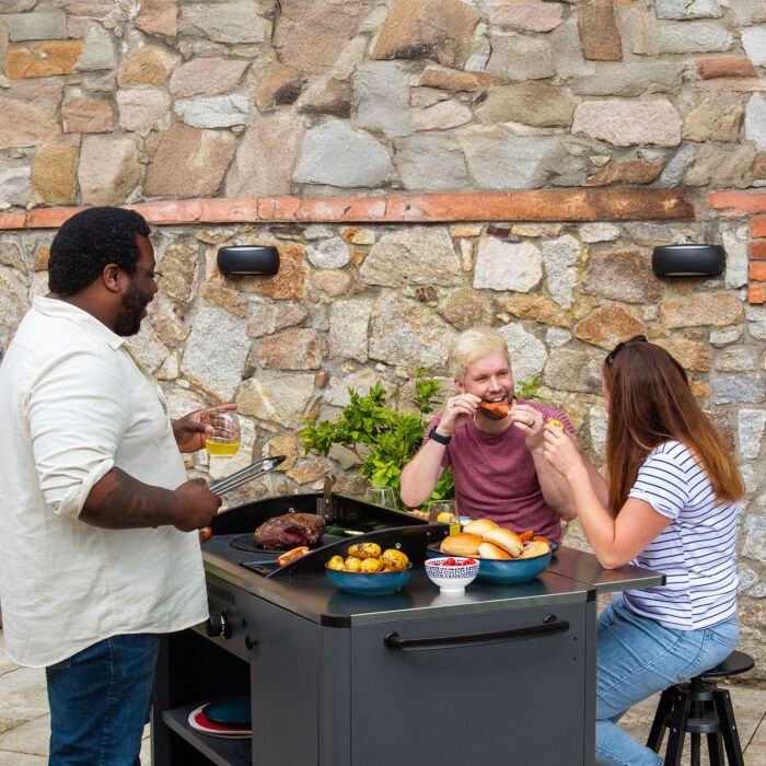 Sahara Gasgrill «Arke», 3 Brenner, Sichtfenster & Stauraum für Gasflasche