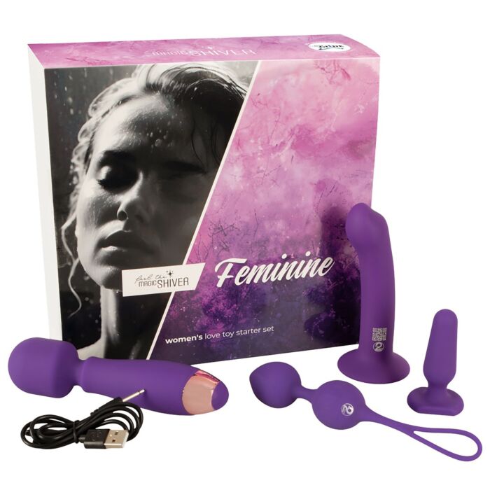 Women Love Toy-Set «Starter Set Feminine», 4-teilig, mit Vibrator und Liebeskugeln