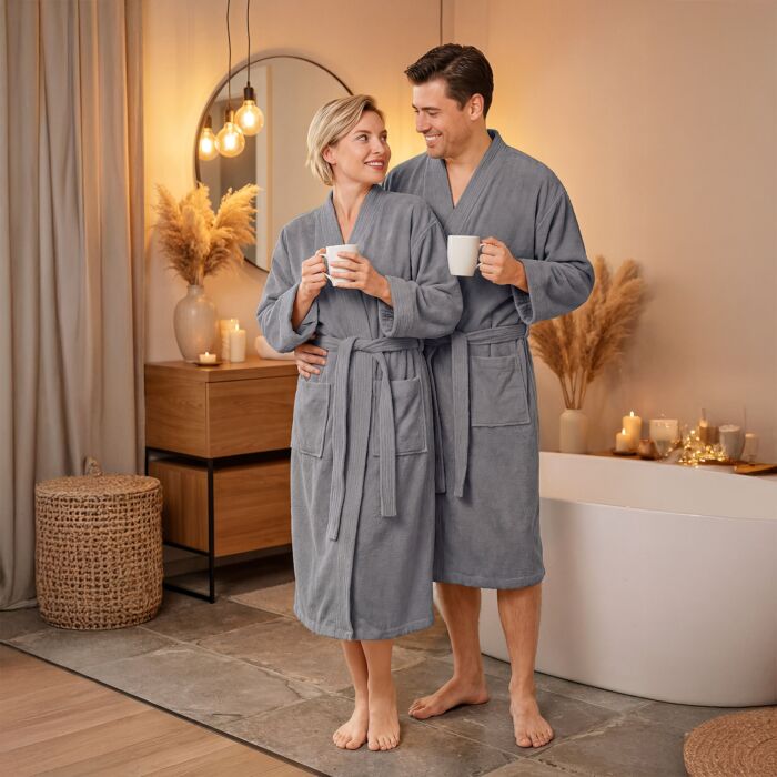 Unisex Bademantel «Elias», Walkfrottee
