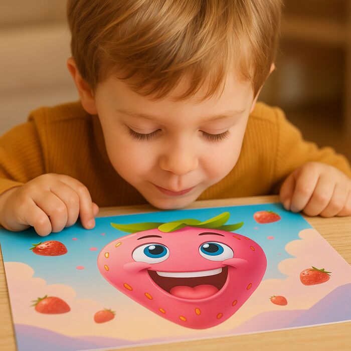 Papiertischset «Strawberry Explosion», 25 Blatt, mit Duftlack