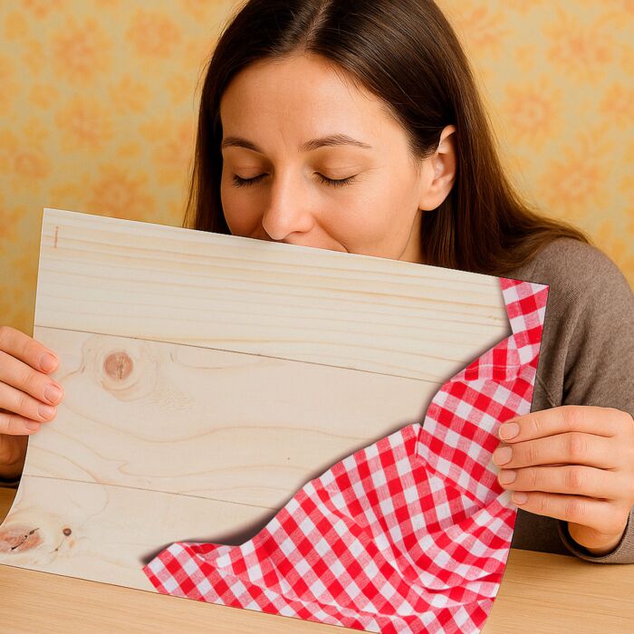 Set de table en papier «Pine Chalet», 25 feuilles, avec vernis parfumé à l'arolle