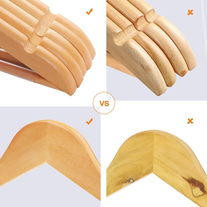 Holz-Kleiderbügel-Set «Natur», 10 Stück, tragfähig bis 5 kg