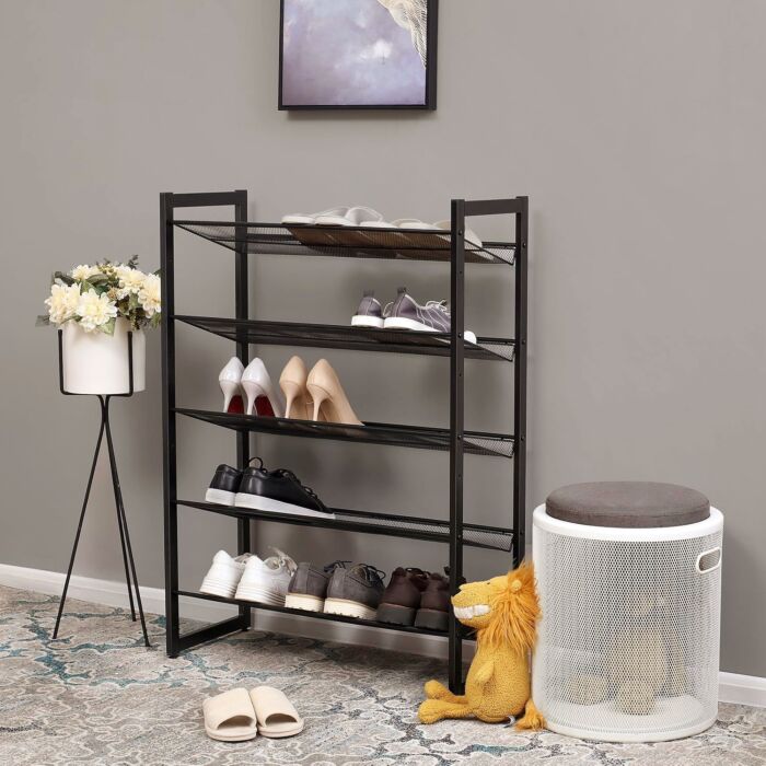Songmics Schuhregal, für ca. 20 Paar Schuhe, aus Metall