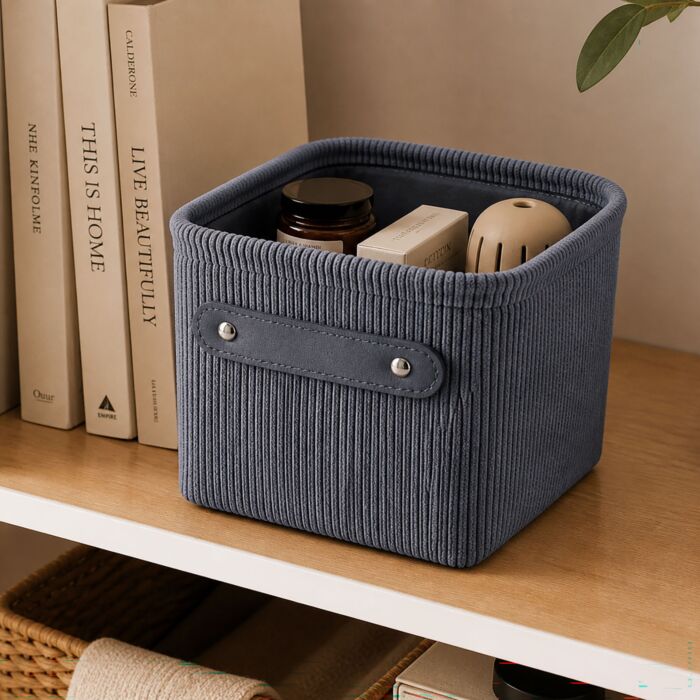 Kleine Wolke Aufbewahrungskorb «Bedford», Cord-Optik