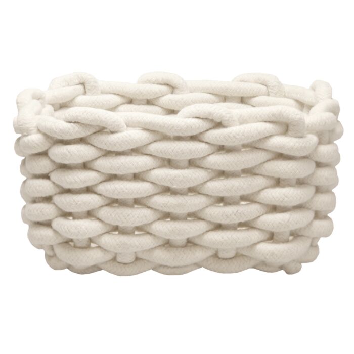 Panier de rangement Kleine Wolke «Fellone», compact, avec structure tricotée