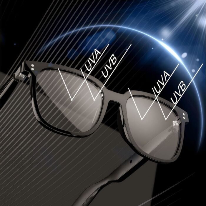 Smart Audio-Brille mit Bluetooth, Blaulichtfilter, Wechselgläser
