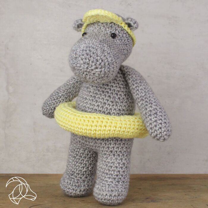 Kit de crochet Hardicraft «Hippopotame Henny», avec bouée et pare-soleil
