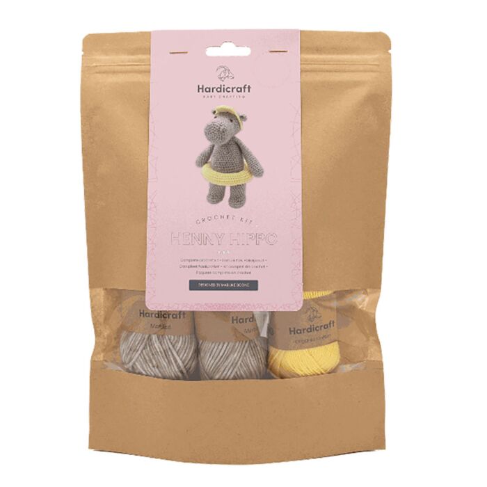 Kit de crochet Hardicraft «Hippopotame Henny», avec bouée et pare-soleil