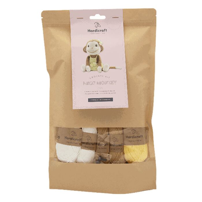 Kit de crochet Hardicraft «Singe Nikki», peluche DIY env. 22 cm