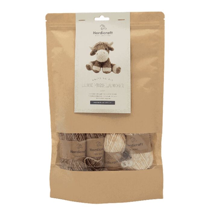 Hardicraft Strickset «Hochlandrind Luke», DIY-Kuscheltier, 21 cm