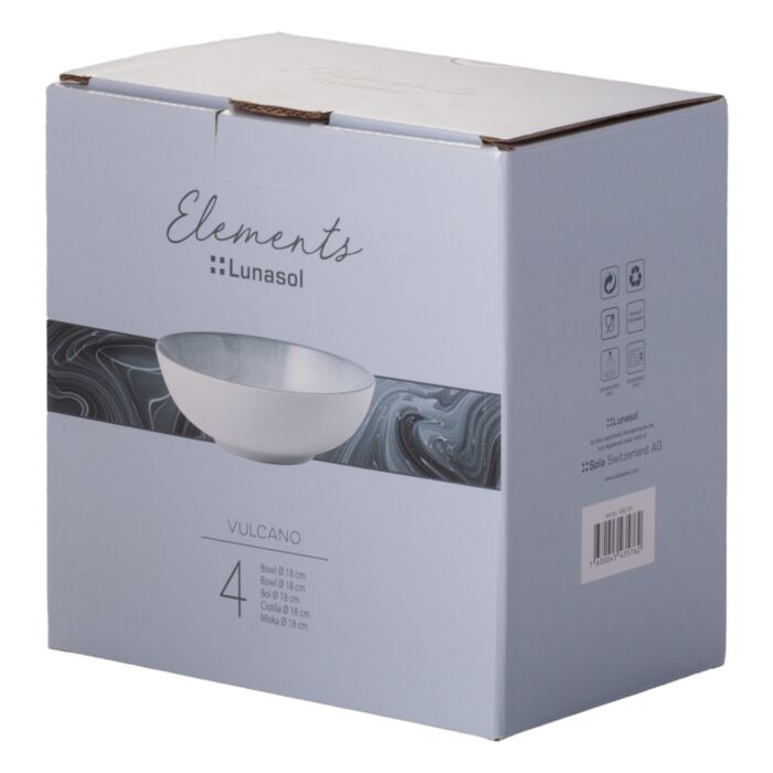 Sola Schalen «Elements Vulcano», 4-teiliges Set, Ø 16 cm