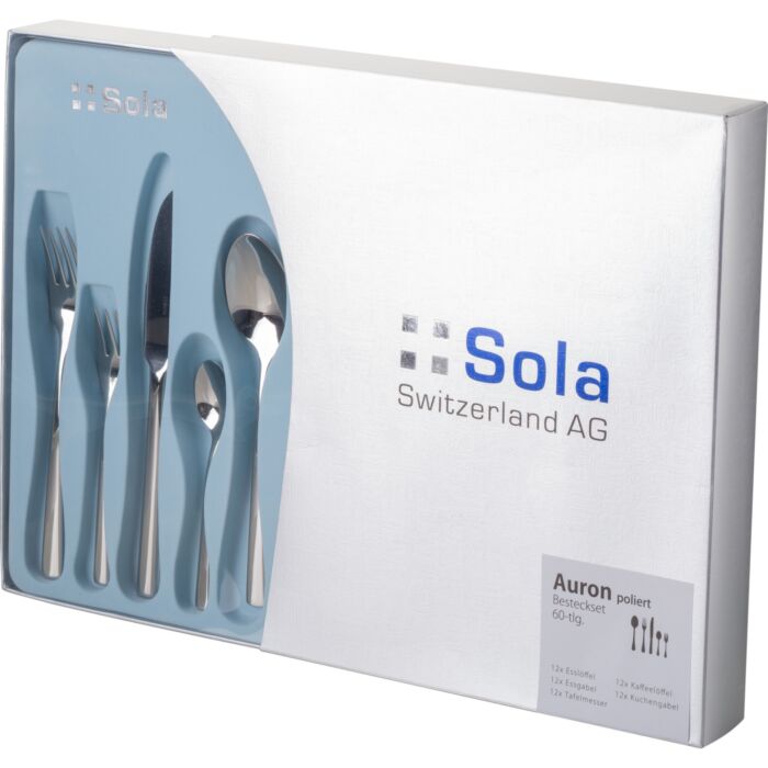 Ménagère Sola «Auron», 60 couverts pour 12 personnes