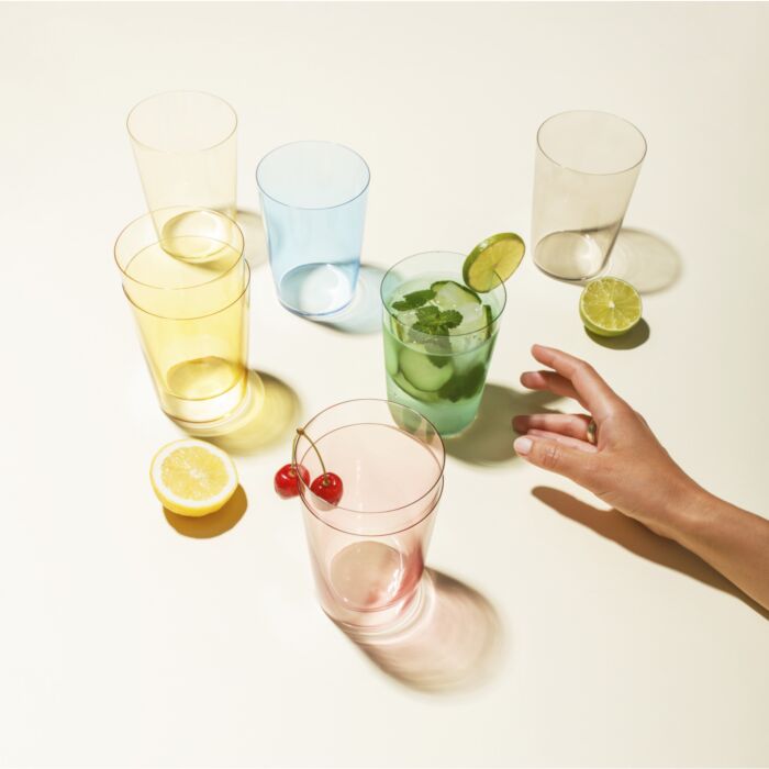 Sola Trinkgläser «Color Mix», 6-teilig, 515 ml