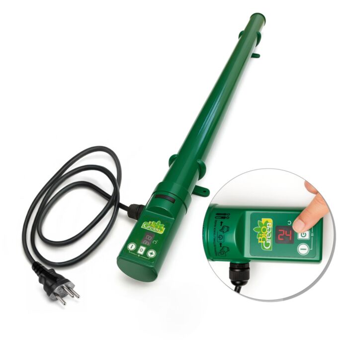 Chauffage électrique Bio Green avec thermostat numérique, pour serres jusqu'à 10 m²