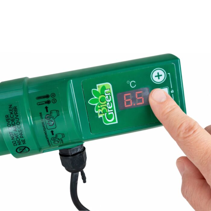 Chauffage électrique Bio Green avec thermostat numérique, pour serres jusqu'à 10 m²