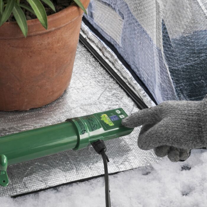 Chauffage électrique Bio Green avec thermostat numérique, pour serres jusqu'à 10 m²